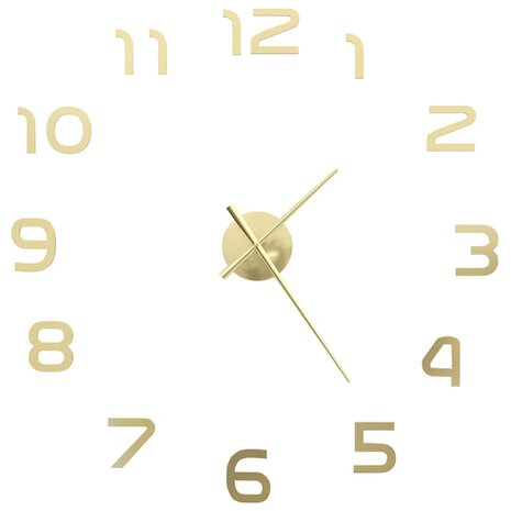 3D-wandklok 100 cm XXL modern goudkleurig 2