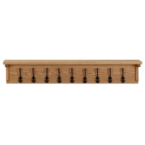 Kapstok 90x16x16 cm massief eikenhout 2