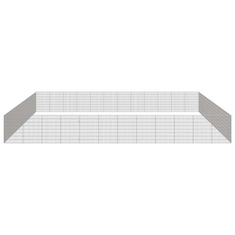 Dierenverblijf 48 panelen 54x80 cm gegalvaniseerd ijzer 4