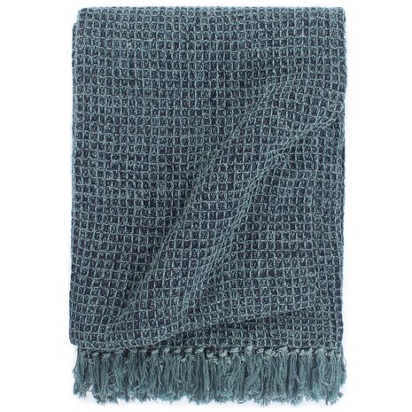 Plaid 125x150 cm katoen indigo-blauw 1