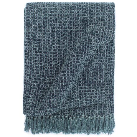 Plaid 160x210 cm katoen indigo-blauw 1