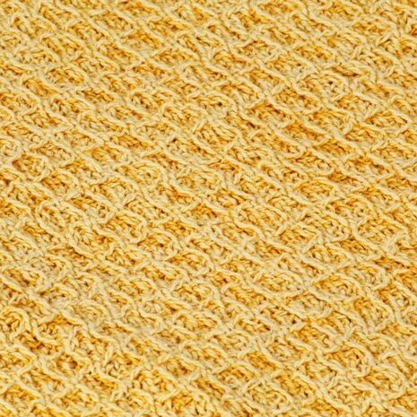 Plaid 125x150 cm katoen mosterdgeel  4