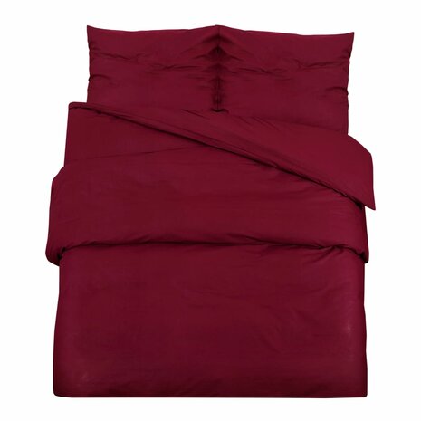 Dekbedovertrekset lichtgewicht 155x220 cm microvezel bordeaux 2
