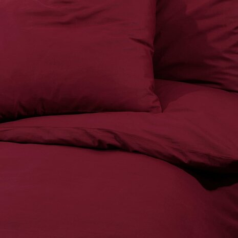 Dekbedovertrekset lichtgewicht 155x220 cm microvezel bordeaux 7