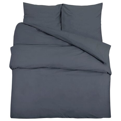 Dekbedovertrekset 155x220 cm katoen antracietkleurig 2