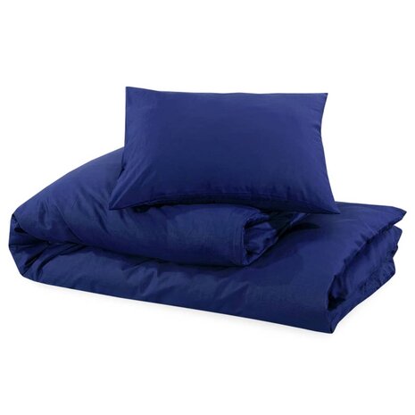 Dekbedovertrekset 260x240 cm katoen marineblauw 6