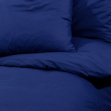 Dekbedovertrekset 200x220 cm katoen marineblauw 7