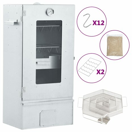 BBQ-rookoven met koude rookgenerator gegalvaniseerd staal 1