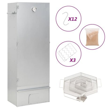BBQ-rookoven met koude rookgenerator gegalvaniseerd staal 1