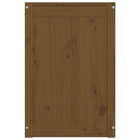 Wasmand 44x44x66 cm massief grenenhout honingbruin 7