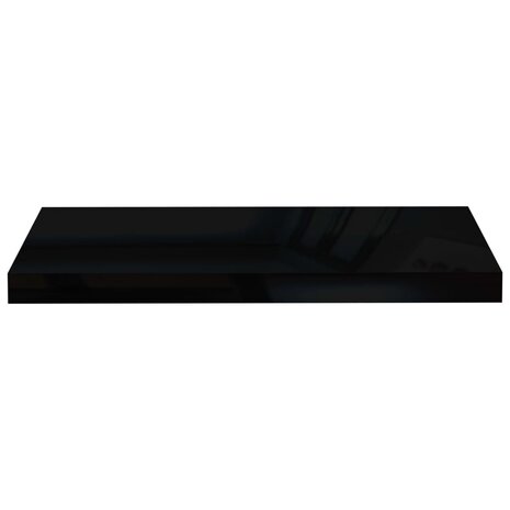 Wandschap zwevend 60x23,5x3,8 cm MDF hoogglans zwart 4