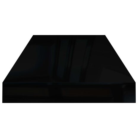Wandschap zwevend 60x23,5x3,8 cm MDF hoogglans zwart 5