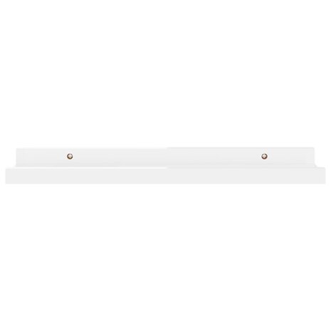 Wandschappen 2 st 40x9x3 cm hoogglans wit 4