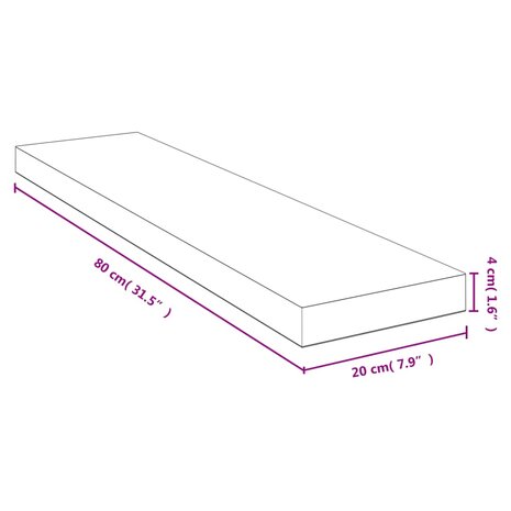 Wandschap 80x20x4 cm bamboe 4