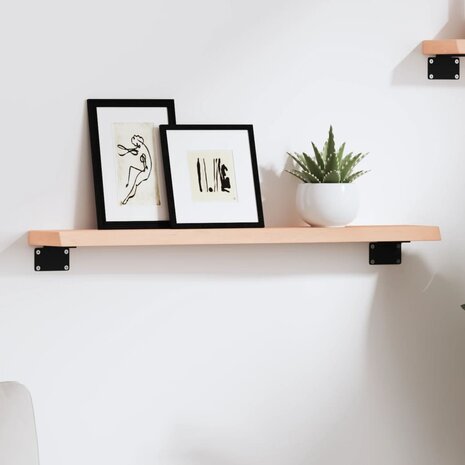 Wandschap 60x10x2 cm onbehandeld massief eikenhout 1