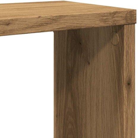 Wandschappen kubus 6 st 60x15x23 cm hout artisanaal eiken 8