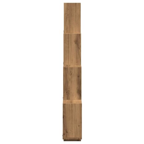 Wandschap kubus 90x15x119,5 cm bewerkt hout artisanaal eiken 5