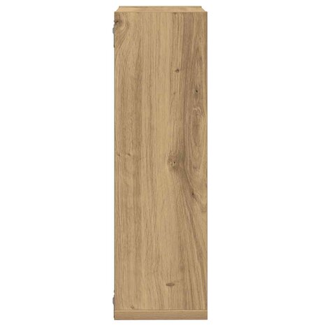 Wandschappen kubus 2 st 50x15x50 cm hout artisanaal eiken 6