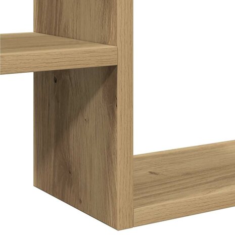 Wandschappen kubus 2 st 50x15x50 cm hout artisanaal eiken 8