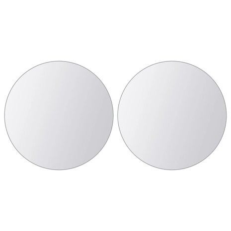 16 st Spiegeltegels rond glas 3