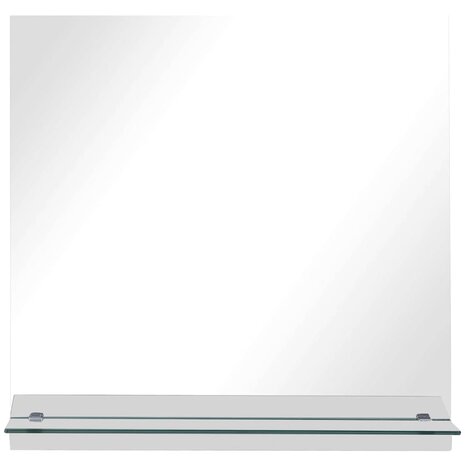 Wandspiegel met schap 30x30 cm gehard glas 3