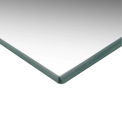 Wandspiegel met LED-lampen vierkant glas 6