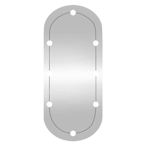 Wandspiegel met LED&apos;s ovaal 25x60 cm glas 5