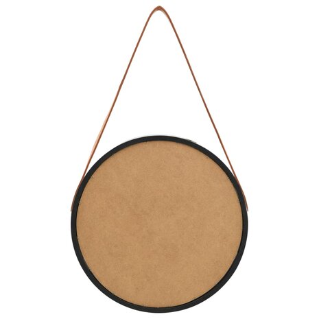 Wandspiegel met band 40 cm zwart 5