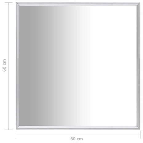 Spiegel 60x60 cm zilverkleurig 5