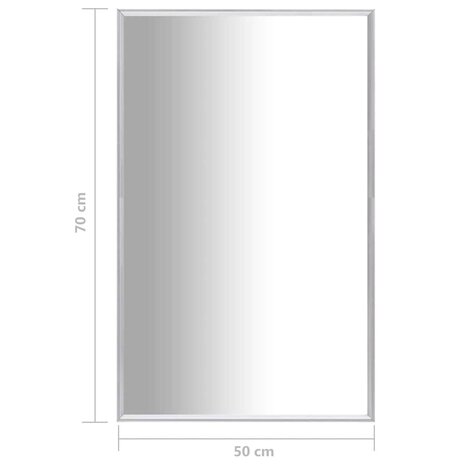 Spiegel 70x50 cm zilverkleurig 5