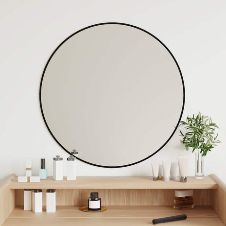 Wandspiegel rond Ø60 cm zwart 1