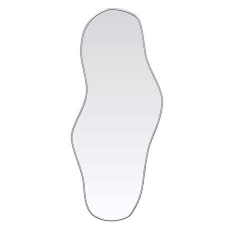 Wandspiegel 60x25 cm zilverkleurig 2