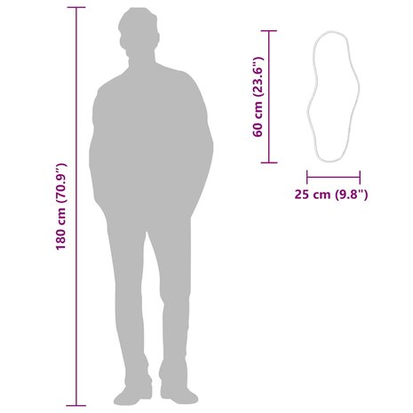 Wandspiegel 60x25 cm zilverkleurig 7