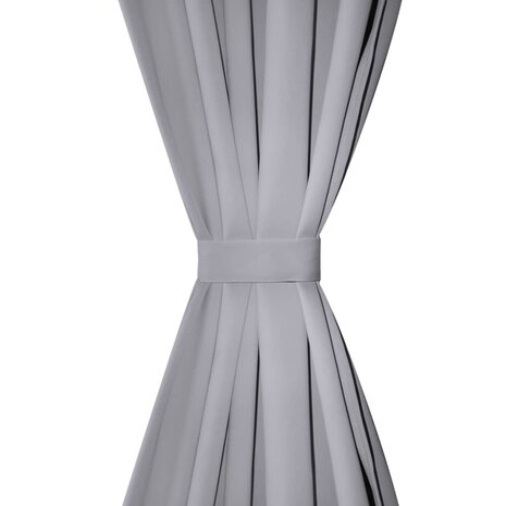 Gordijn met metalen ringen verduisterend 270x245 grijs 4