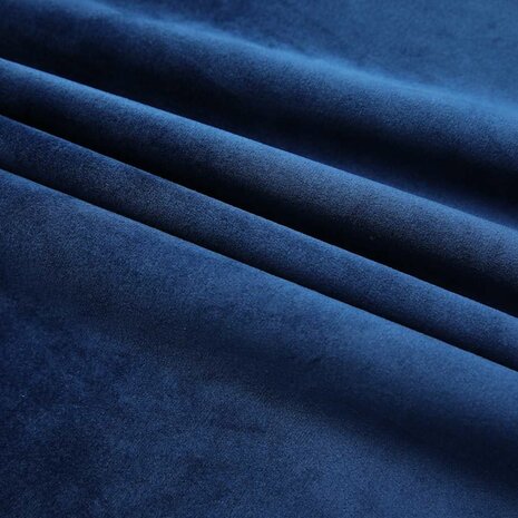 Gordijnen verduisterend 2 st met haken 140x175 cm fluweel blauw 3