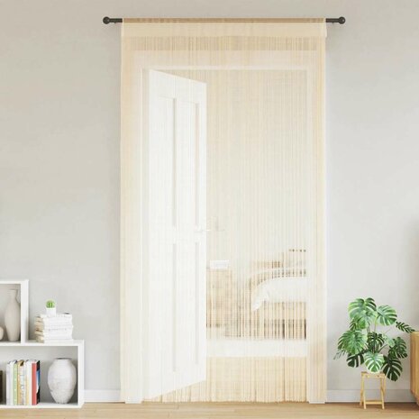 Draadgordijnen 100x250 cm crème 2 st 2