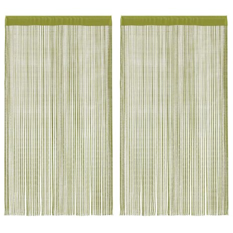 Draadgordijnen 140x250 cm groen 2 st 1