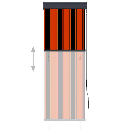 Rolgordijn voor buiten 60x250 cm oranje en bruin 3
