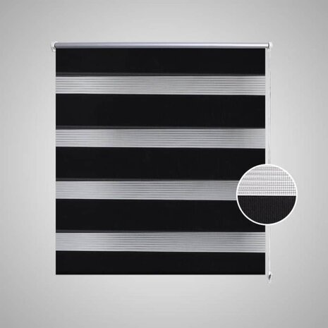 Duo rolgordijn 140 x 175 cm zwart 3