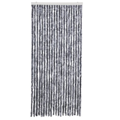 Vliegengordijn 90x200 cm chenille zilverkleurig 3