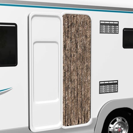 Vliegengordijn 56x185 cm chenille beige en donkerbruin 1