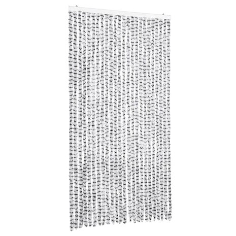 Vliegengordijn 100x230 cm chenille lichtgrijs en donkergrijs 2