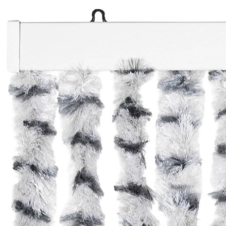 Vliegengordijn 100x230 cm chenille lichtgrijs en donkergrijs 4