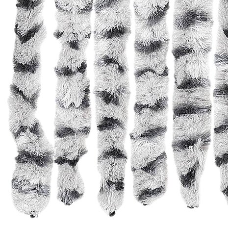 Vliegengordijn 100x230 cm chenille lichtgrijs en donkergrijs 6