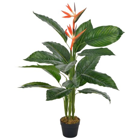 Kunstplant met pot strelitzia 100 cm rood 1