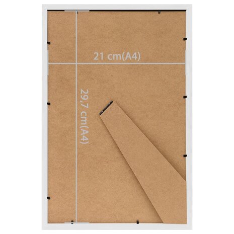 Fotolijsten 5 st voor tafel 21x29,7 cm MDF wit 8