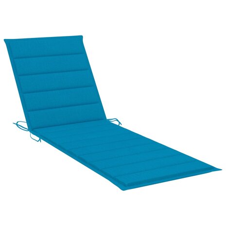 Ligbed met blauw kussen geïmpregneerd grenenhout 4