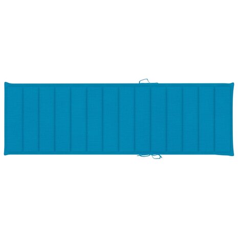Ligbed met blauw kussen geïmpregneerd grenenhout 5