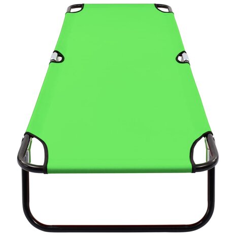 Ligbed inklapbaar staal groen 5