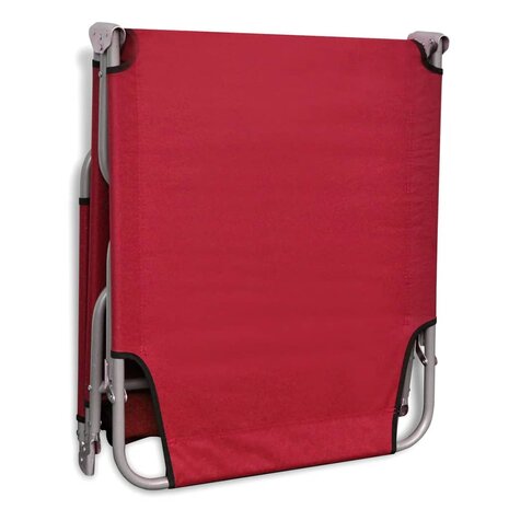 Ligbed inklapbaar gepoedercoat staal rood 5